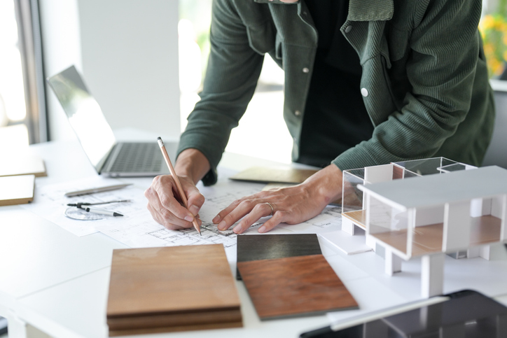 Independent architect, at work